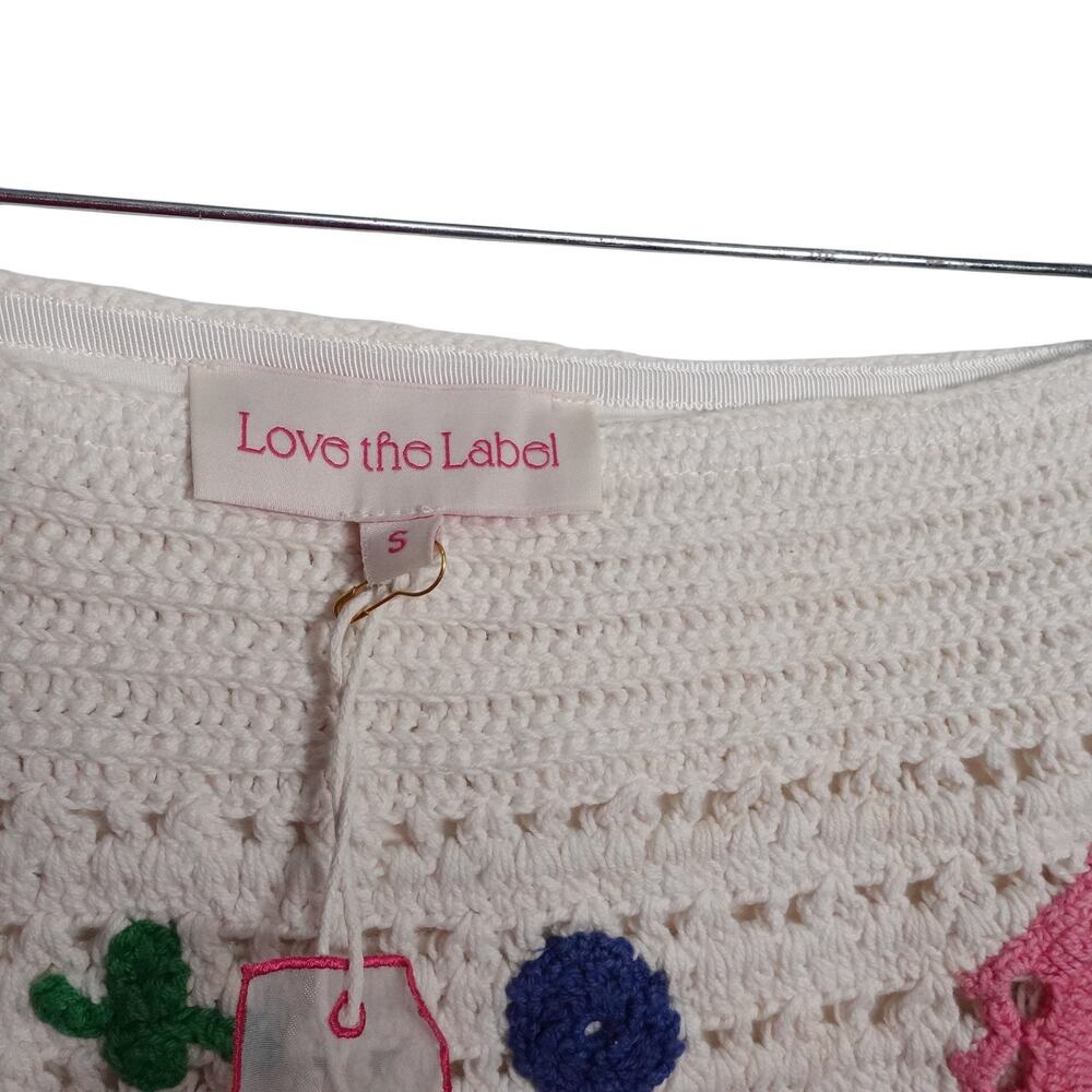 Love the Label Tuckernuck Ivory Leighton Skirt Crochet Floral Retro Small 245733 - Picture 7 of 12